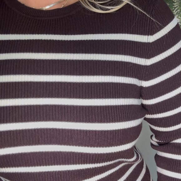 PRIMARK STRIPPED MIDI KNIT DRESS - Picture 11 of 11